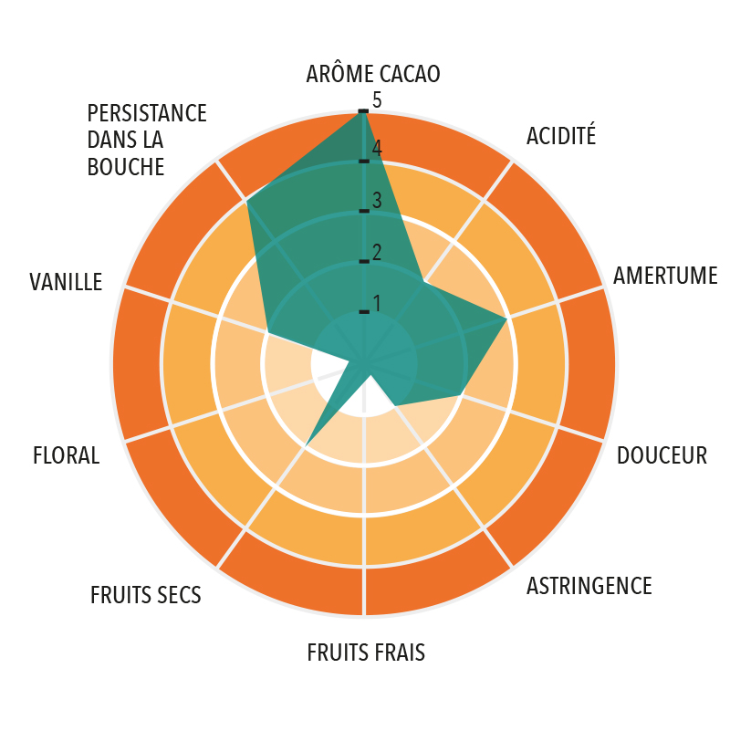 Profil gustatif de Chocolat Noir São Tomé