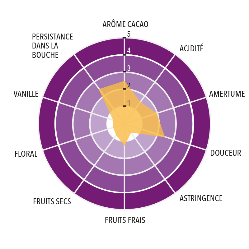 Profil gustatif de Chocolat Noir Idukki